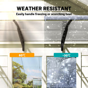 Door Canopy Outdoor Awning Rain Shelter for Window Porch 303x96 Clear