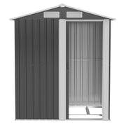 Outdoor Storage Shed, Sliding Door, Sloped Roof 152 x 132 x 188 cm, Gre