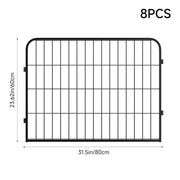 8 Panel 80x60cm Dog Playpen Metal Pet Puppy Pen Heavy Duty Indoor Outdoor Fences
