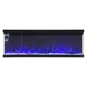 70'' Electric Fireplace 12 LED Color Media Freestand/Inset Fire 3 Side Panoramic