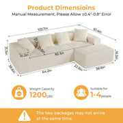 JUMBO CORD MODULAR L SHAPE CORNER SOFA 4 SEATER FURNITURE SETTEE SUITE POUFFE UK