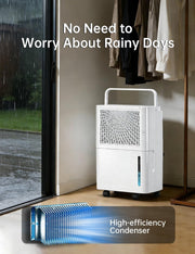 PHILODECO 10L/Day Dehumidifier for Bedroom with Automatic Humidity Sensor