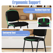 5 Pack Stackable Office Conference Chairs Steel Meeting Room Armless Chairs