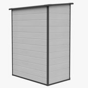 Grey Wood Effect Garden Shed Plastic Outdoor Tools House Storage Sheds -5x3FT