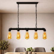 Industrial Pipe Chandelier 5 Way Pendant Ceiling Light Kitchen Dining Island E27