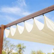 Pergola 3x3 3x4 m canopy garden gazebo pavilion retractable roof steel frame