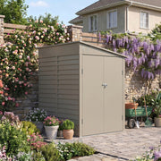 4.6 x 9 FT Metal Outdoor Storage Shed Lockable Double Door Steel Garden House