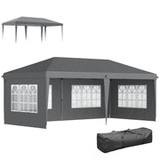 3 x 6m Heavy Duty Gazebo Marquee Party Tent with Storage Bag Grey