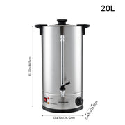 Stainless Steel Tea Urn 20 Litre Commercial Electric Catering Hot Water Boiler