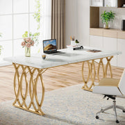 Tribesigns Executive Desk, Modern Large Office Computer Desk Conference Table
