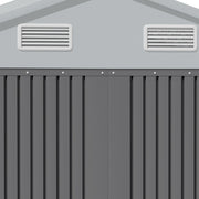 8 x 6ft Metal Garden Shed Waterproof Outdoor Bike Storage for Tool Organization