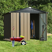 Storage Garden Shed Apex Roof Free Foundation Tool Box With Base 6X8FT