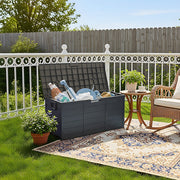 Large Outdoor Storage Box Garden Patio Plastic Chest Lid Container Multibox Shed