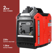 2000W Portable Inverter Generator for Camping, RV Travel, Home, or Job Sites -UK