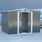 6 x 8 Metal Outdoor Garden Shed Storage House Apex Roof Floor Foundation Base