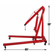 Jack Wheeled Folding Hoist/Shop Crane Steel 2 Ton Hydraulic Engine Stand Lift