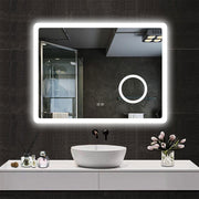Illuminated Bathroom Mirror With LED light Bluetooth Shaver Socket Demister