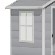 Large Plastic 4.4x3.4ft Outdoor Garden Tools Storage Shed Bike House Lockable UK