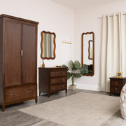 Large Natural Wood Wavy Edge Wall Mounted Mirror - 60cm x 80cm