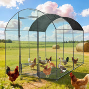 2X3M Walk In Chicken Run Coop Large Outdoor Pen Metal Duck Hen Poultry Cage Shed