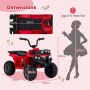 6V Kids Electric Ride On ATV 4 Wheeler Quad Car with Tread Tires