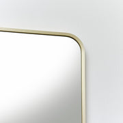 Tall Gold Curved Framed Wall / Leaner Mirror 135cm x 40cm thin slim full legnth