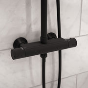 Exposed Thermostatic Shower Mixer Bathroom Twin Head Large Valve Round/Square