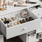 Dressing Table with 7 Drawers 4 Door & Charging Socket Makeup Desk Vanity Jdvizb