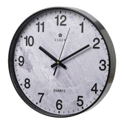 30cm Grey Marble Wall Clock Silent Living Room Bedroom Office Home Decor UK