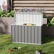 Metal Storage Sheds Waterproof Lockable Garden Deck Box Storage Container Box