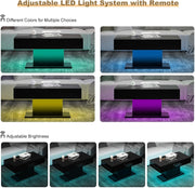 High Gloss LED Coffee Table Cocktail Center Table Modern Living Room Rectangle