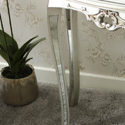 Ornate mirrored half moon console table living room hallway demi lune furniture