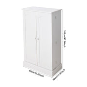 Freestanding Kitchen Cupboard Pantry Cabinet with Adjustable Shelves White