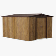 10X8FT Metal Garden Storage Shed Waterproof Shed w/ Sliding Door Free Foundation