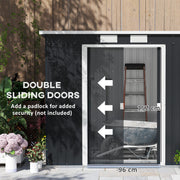 7 x 4ft Metal Garden Storage Shed w/ Double Door Dark Grey