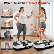 3D Vibration Plate 200W 120 Levels Full Body Trainer with Bands Remote
