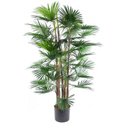 Artificial Fan Palm Tree 120cm Green Realistic Faux Indoor Home Office Decor
