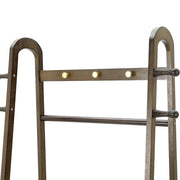 Heavy Duty Wooden Hanging Clothes Garment Rail Corner Open Wardrobe Storage Rack