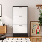 3 Drawer Shoe Cabinet Storage Cupboard Wooden Stand Rack Organiser Footwear Unit
