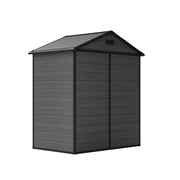 Grey Wood Grain Plastic Garden Shed 6x8 6x6 5x3 Outdoor Tool Bike Storage House