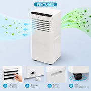 EMtronics 9000BTU Portable Air Conditioner Dehumidifier Fan Window Vent Kit USED