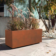 Corten Steel Rectangle Planter Garden Plants Pot Indoor Outdoor Trough Tub Box