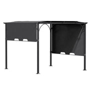 Garden Pergola Retractable Roof Canopy 3x3m Roll Up Side Outdoor Gazebo Shelter