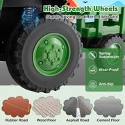 Kids Green Ride on Tractor 12V Electric Vehicle Gray