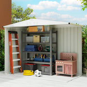 8 x 4 ft Garden Storage Shed, Outdoor Metal Shed Refurbished