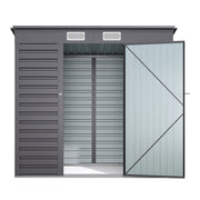 6x4ft Outdoor Storage Garden Sheds Sloped Roof Tool Utility House W/ Door & Vent