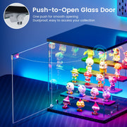 5-Tier Display BOX Cabinet with Glass Doors & RGB Lights for Action Figures