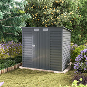 6x4ft Outdoor Storage Garden Sheds Sloped Roof Tool Utility House W/ Door & Vent