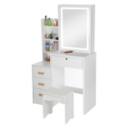 Dressing Table With Drawers Mirror Stool Set Makeup Desk Vanity Table Fytvldrlkj