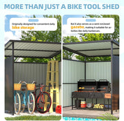 2x2.2m Hardtop Grill Gazebo Outdoor Metal Lean-to Pergola Patio BBQ Shelter
